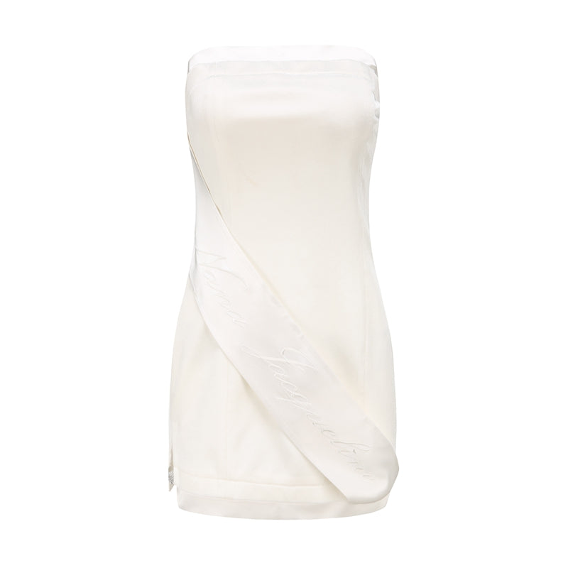 Erika White Velvet Dress | Nana Jacqueline Designer Wear