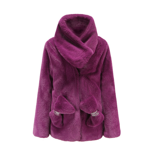 Amelia Fur Coat (Purple) (Final Sale)