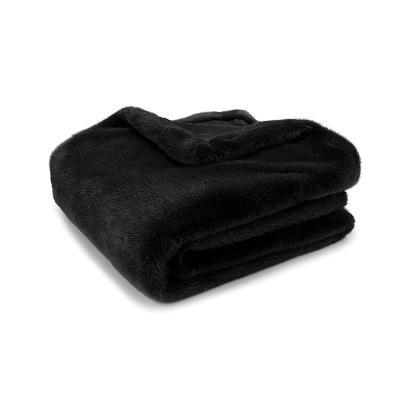 Amelia Fur Blanket (Black)