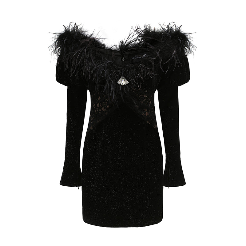 Eve Velvet Dress (Black) (Final Sale)
