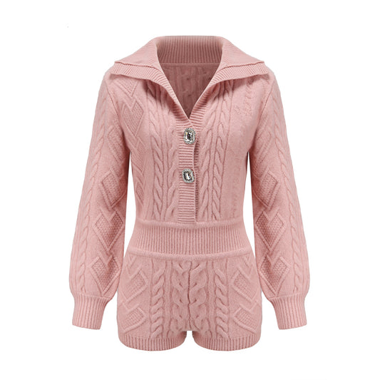 Melanie Wool Jumpsuit (Pink) (Final Sale)
