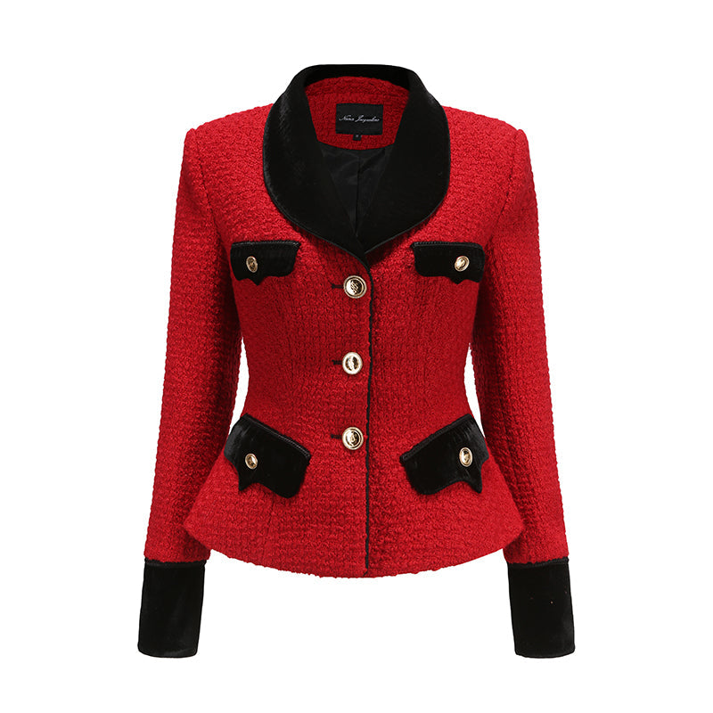 Emma Heart Pocket Skirt + Blazer (Red)