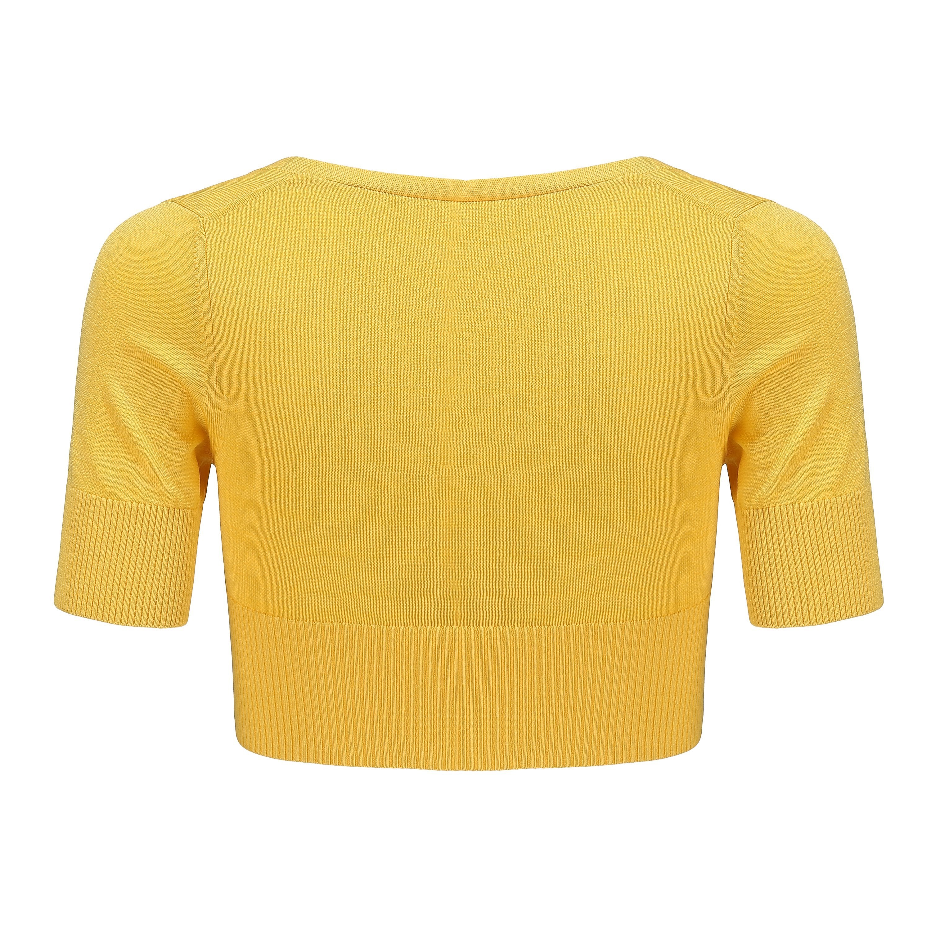 Yellow Polly Crop Knit (Final Sale)