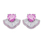 Emilia Heart Earrings (Pink) (Final Sale)