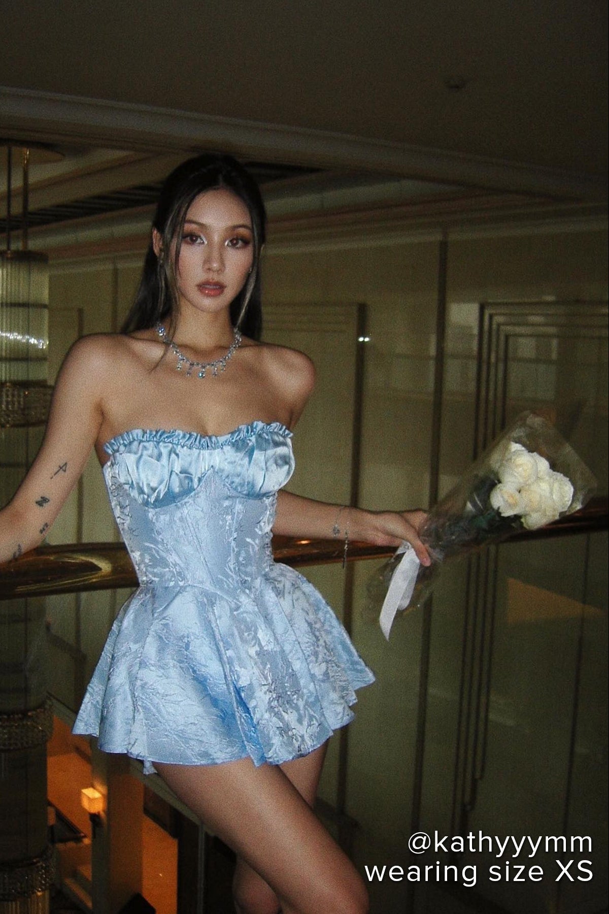 Airina Dress (Blue) Nana Jacqueline Designer Wear