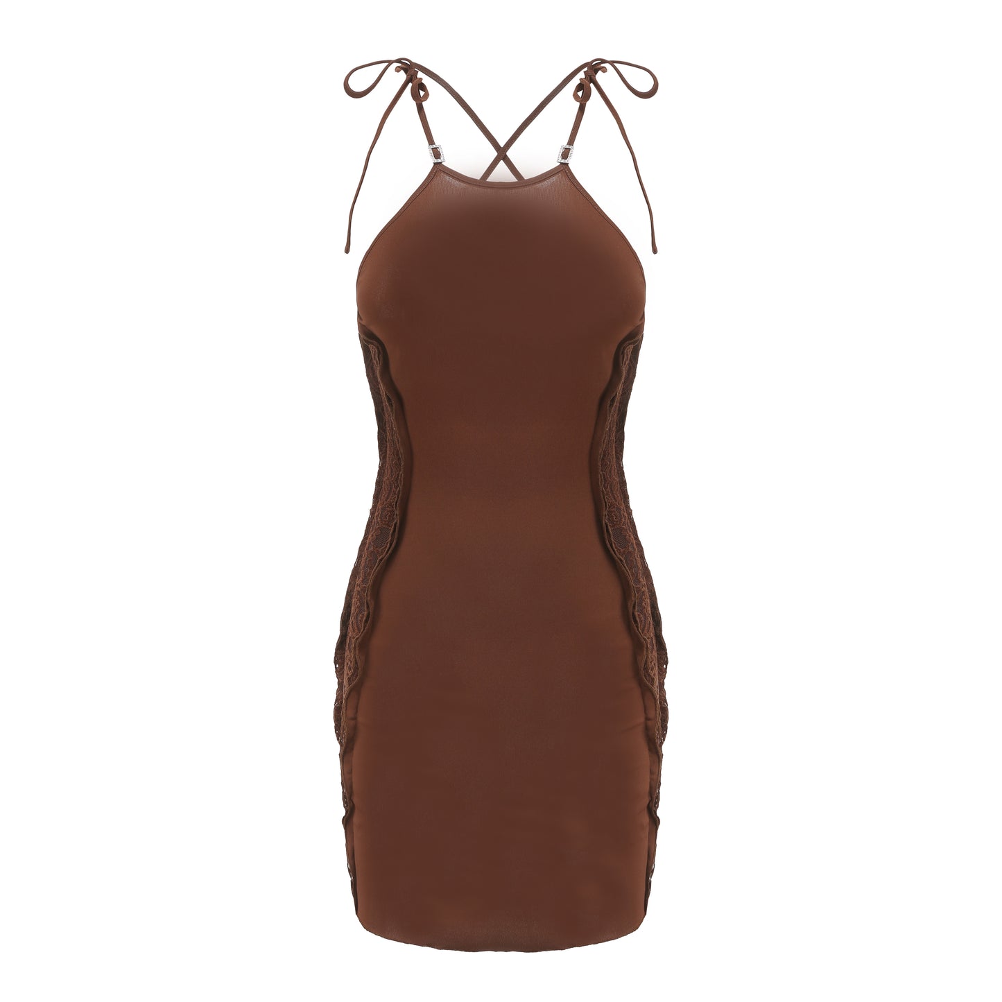 Brown Sade Dress (Final Sale)