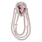 Crystal Teardrop Earrings in Pink