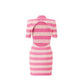 Madeline Knit Open Back Dress (Pink) (Final Sale)