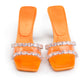 Orange Sandals with rhinestone