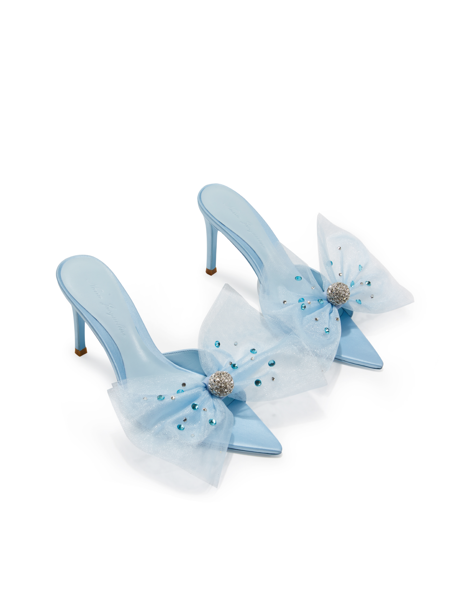 Isabella Bow Heels (Blue) (Final Sale)
