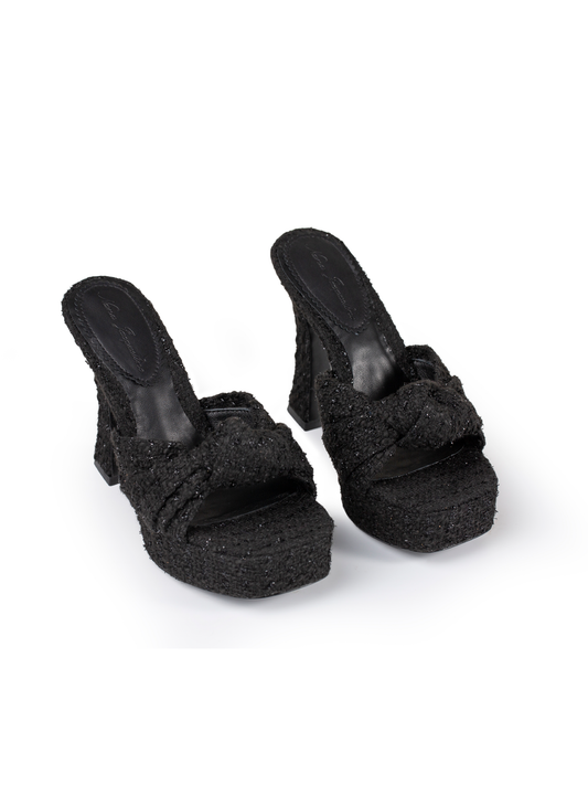 Mara Platform Sandals (Black) (Final Sale)
