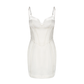 Anastasia Diamond Slip Dress (White) (Final Sale)