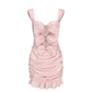 Aubrielle Bow Cutout Dress (Pink) (Final Sale)