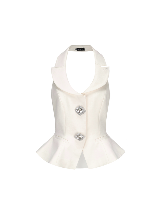 Cambria Diamond Vest (White) (Final Sale)
