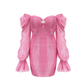 Annabella Puff Sleeve Dress (Pink) (Final Sale)