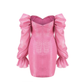 Annabella Puff Sleeve Dress (Pink) (Final Sale)