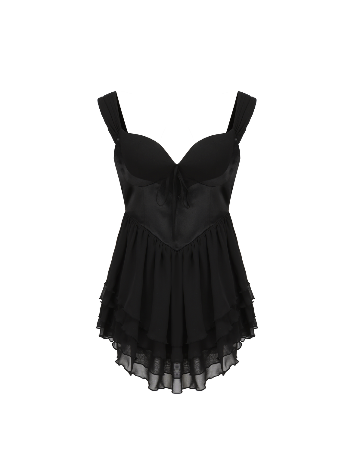 chiffon black mini dress Curve Jacquard Star Chiffon Mini Dress