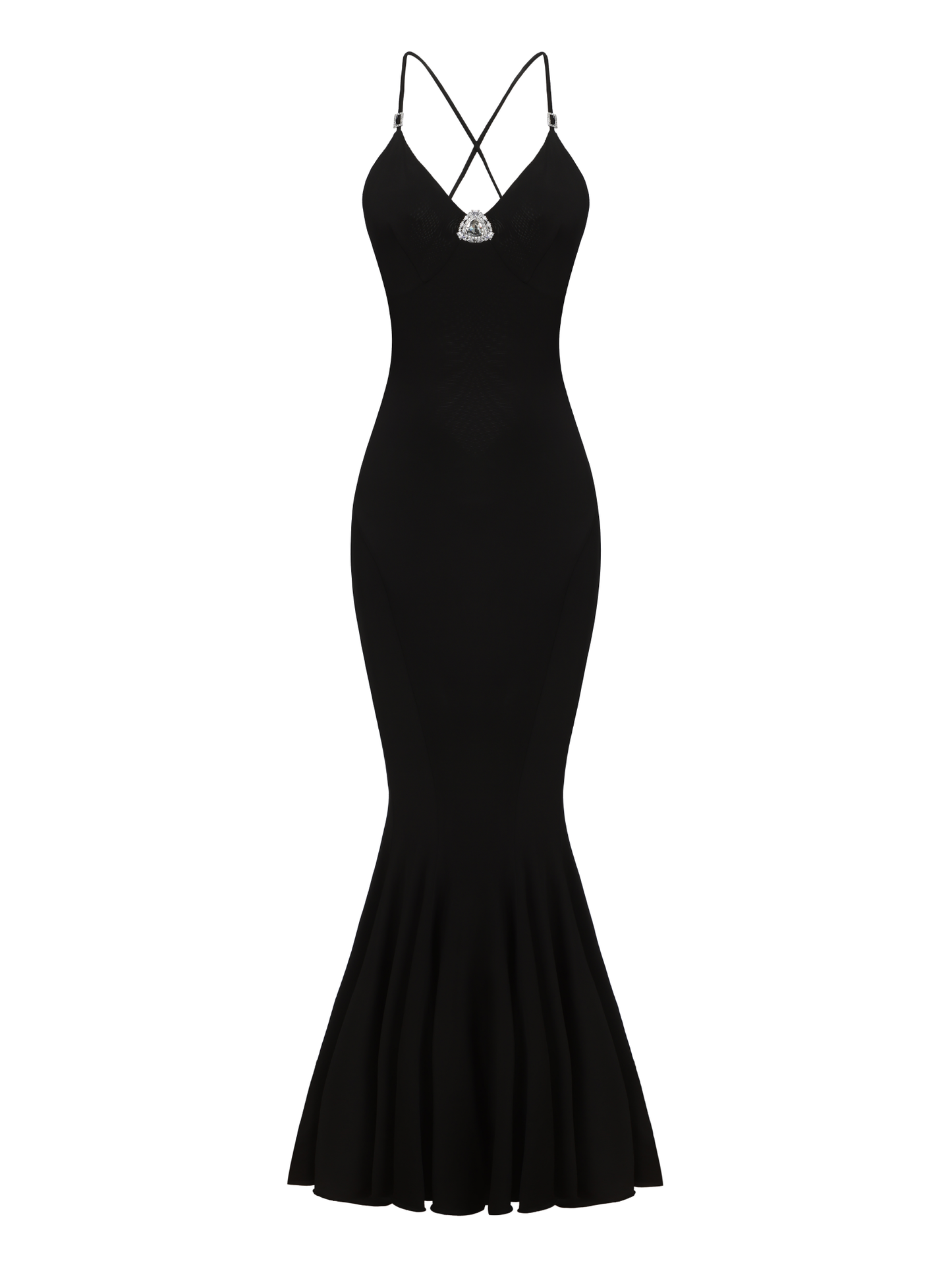 Tatiana Silk Diamond Dress (Black)