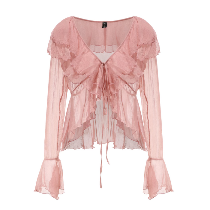 Gabriella Cardigan Top: Pink Cardigan Top for Date Night | Nana