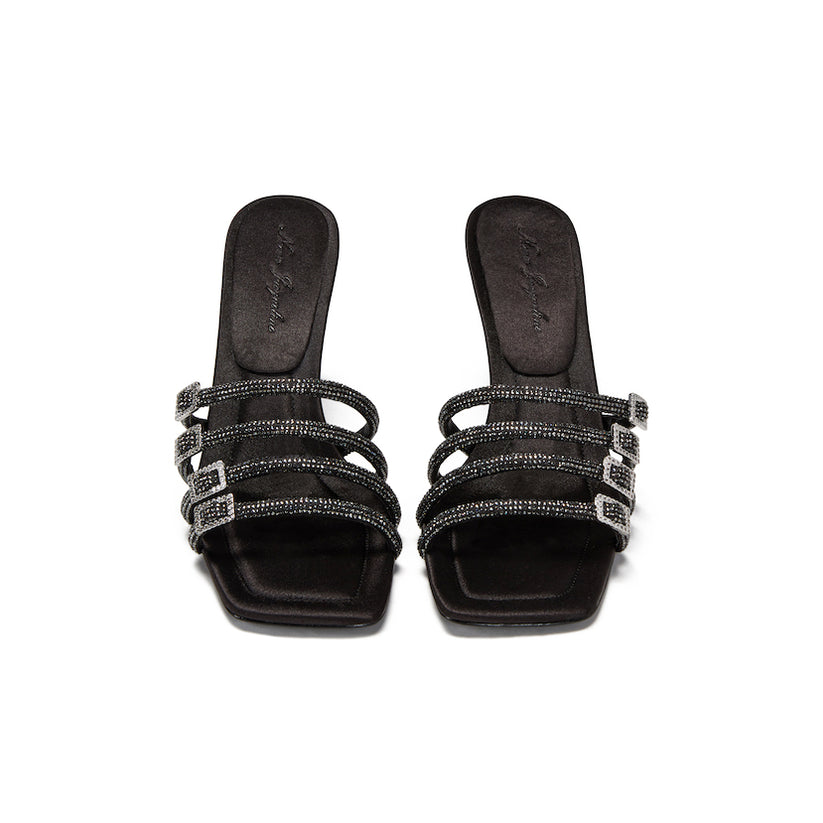 Designer Black Shay Sandals | Nana Jacqueline