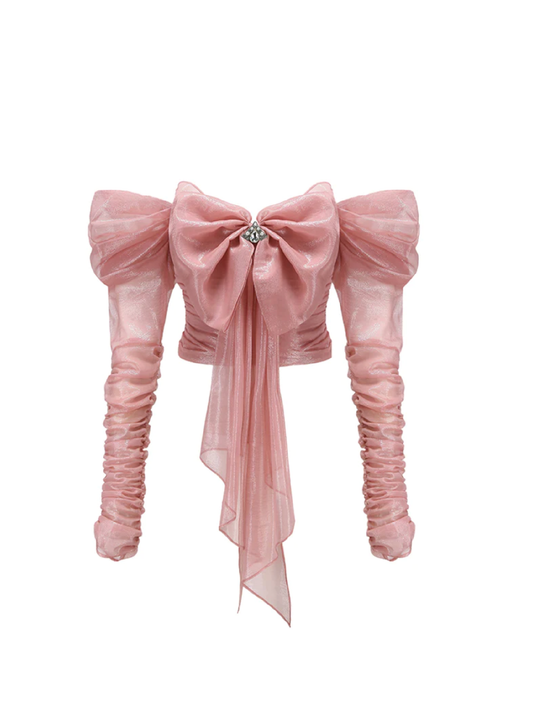 Sydney Bow Top (Pink) (Final Sale)