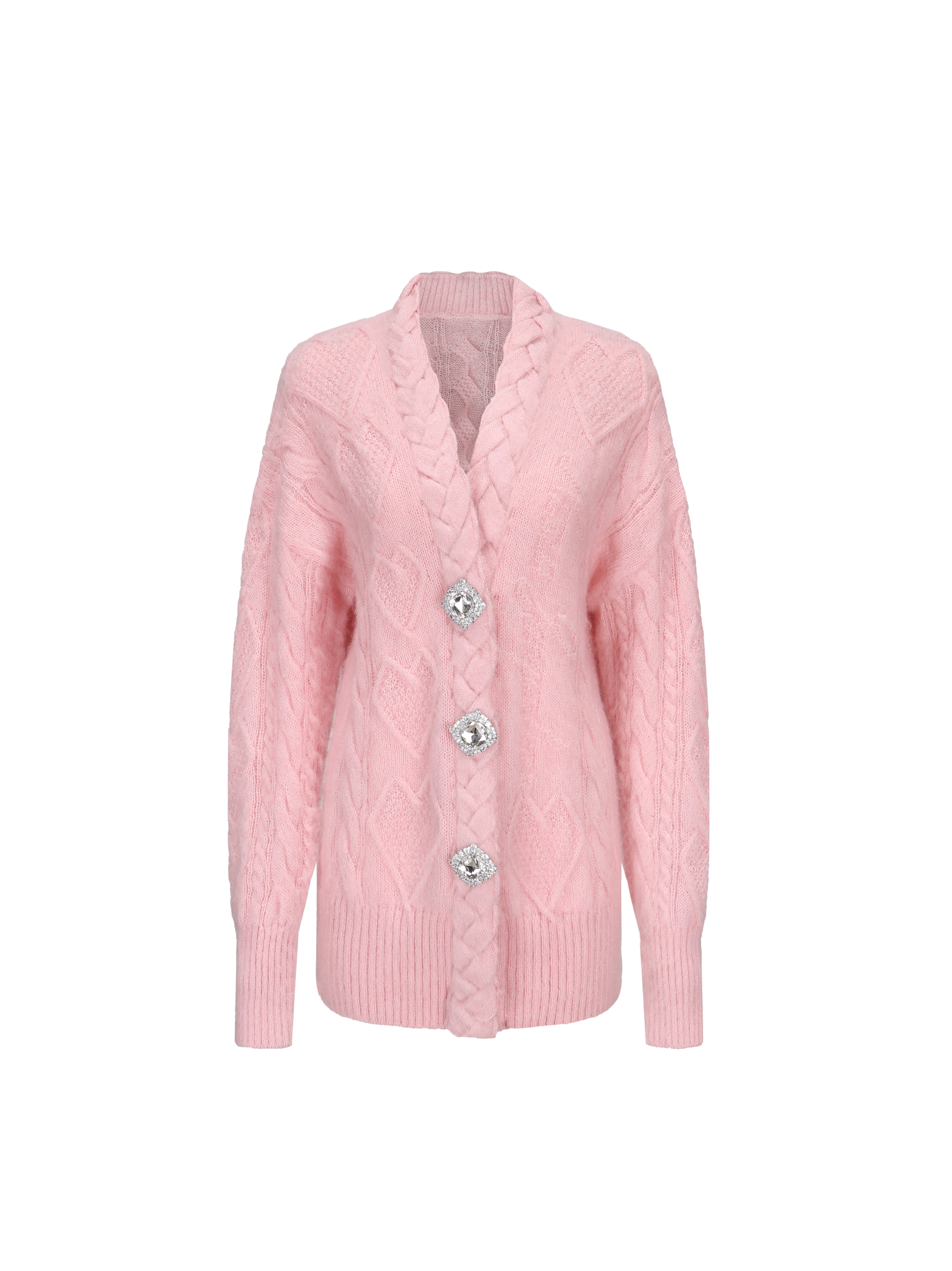 Pink 2025 diamond cardigan