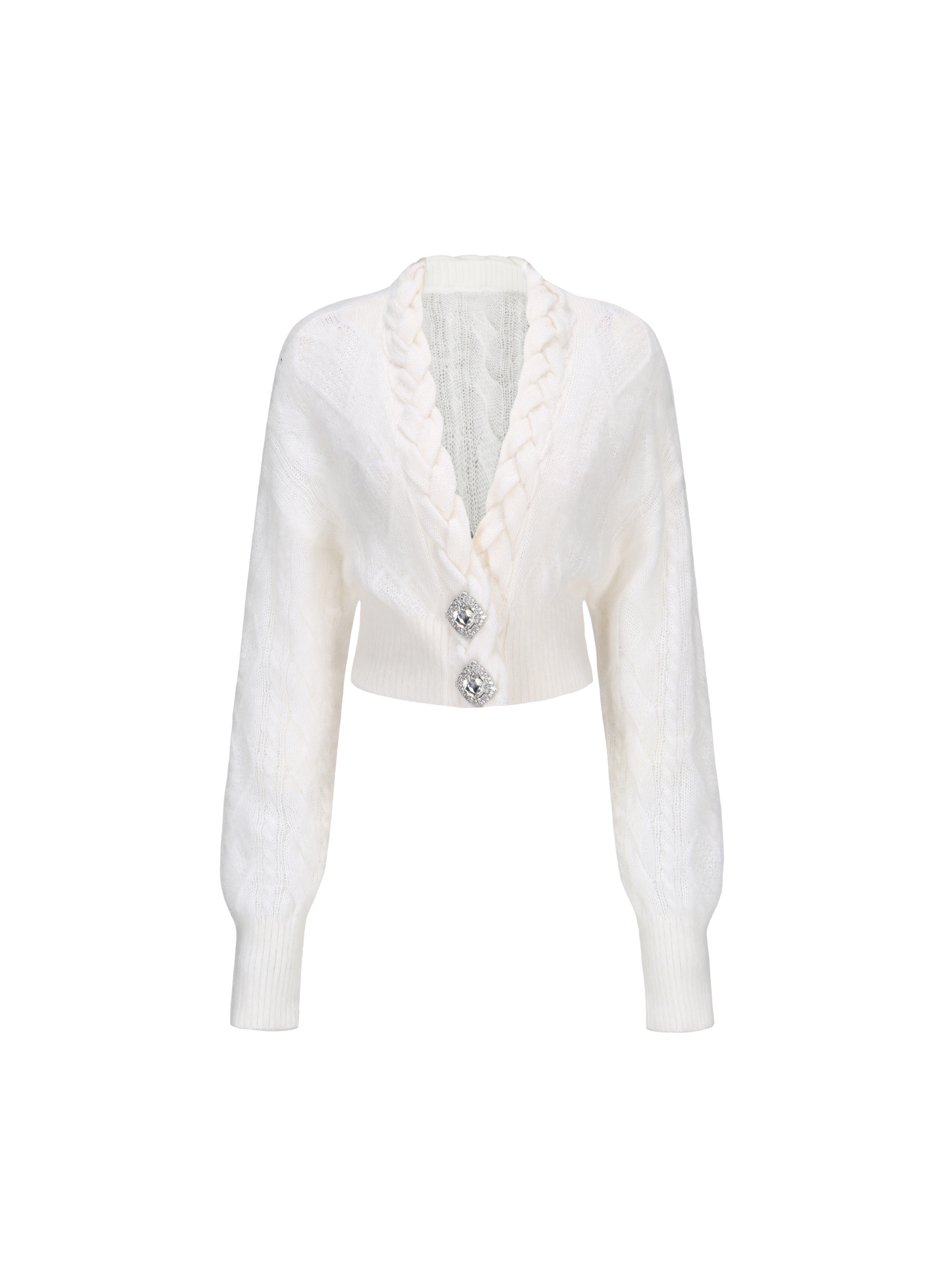 Carmen Diamond Knit Sweater (White) (Final Sale)