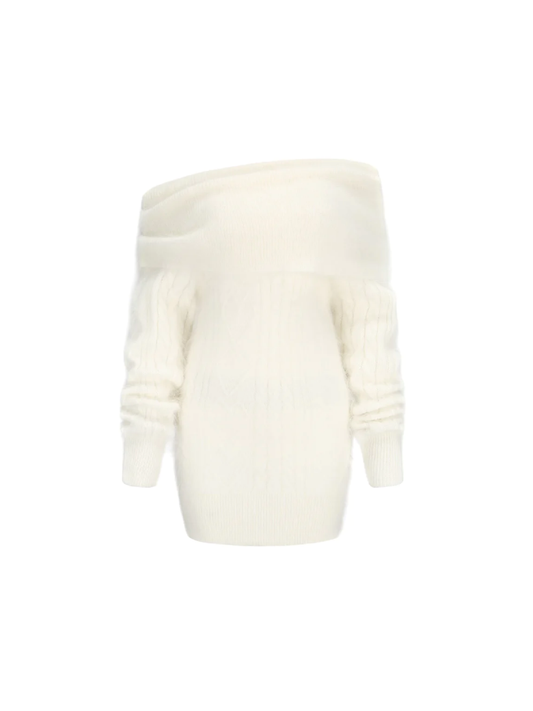 Alison Sweater Dress (White) (Final Sale)
