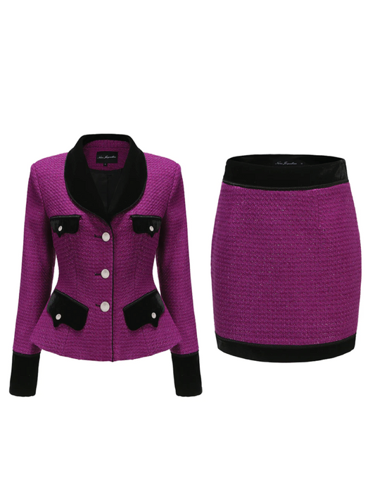 Emma Blazer + Skirt (Purple)