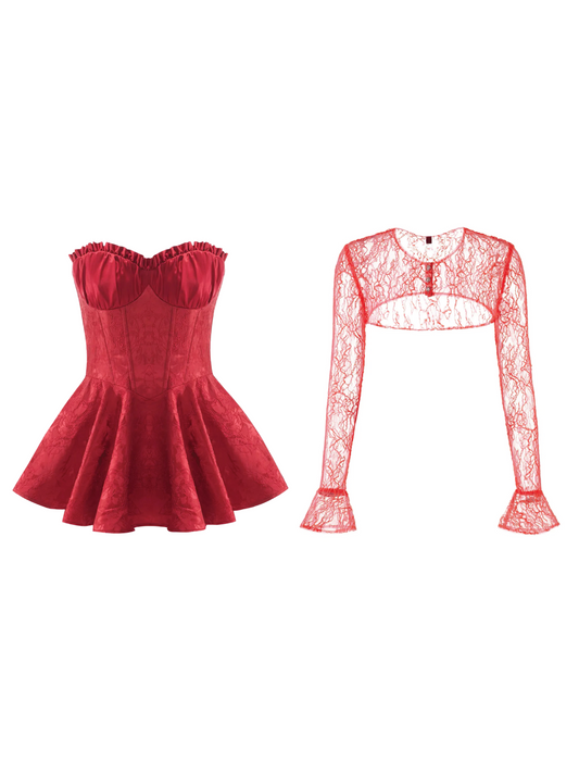 Airina Dress + Jilly Cover (Red)