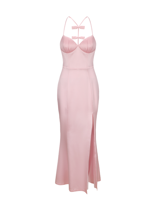 Angelique Bow Dress (Pink) (Final Sale)