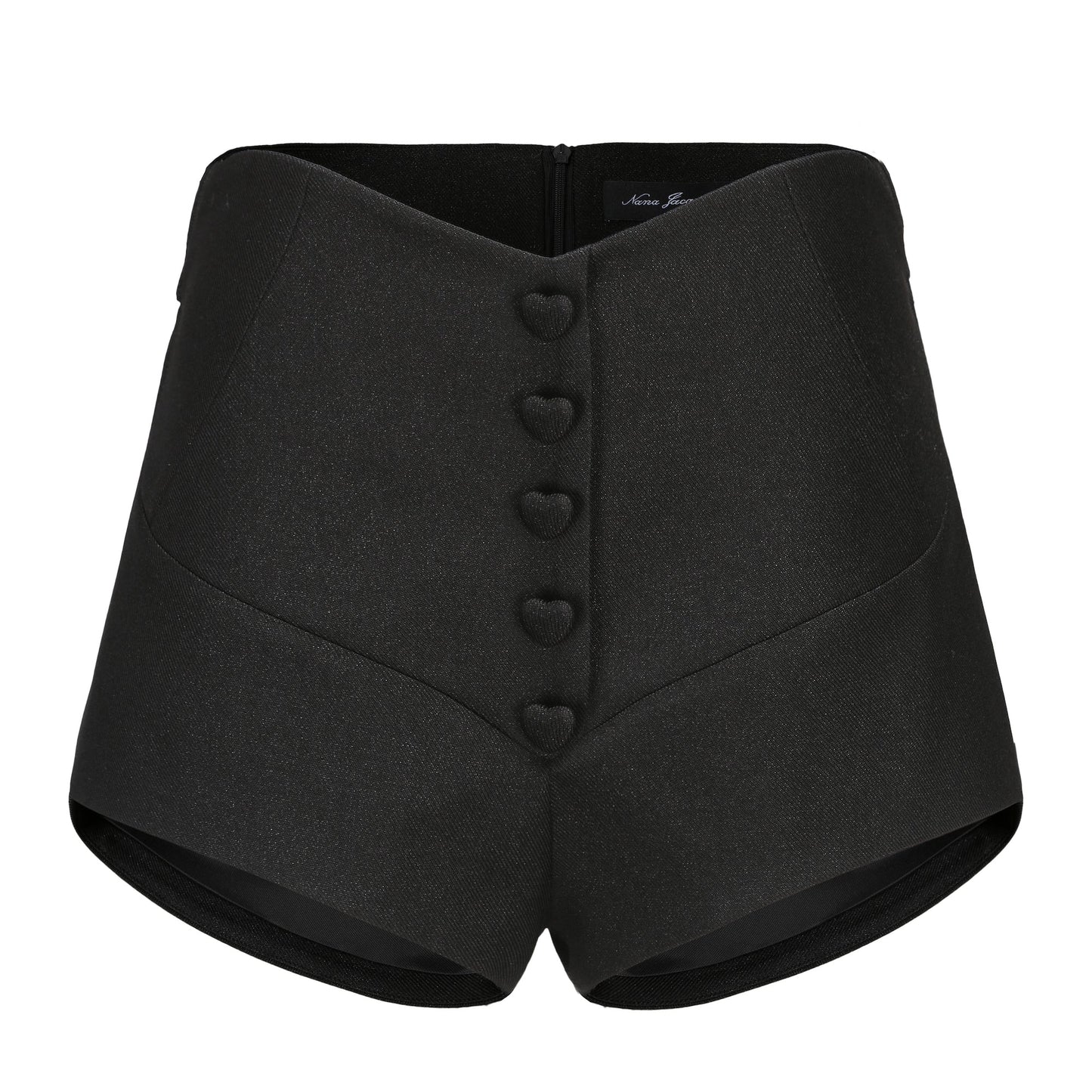 Luciana Top + Annica Heart Shorts Set (Black)