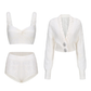 Josie + Carmen Sweater Set (White)