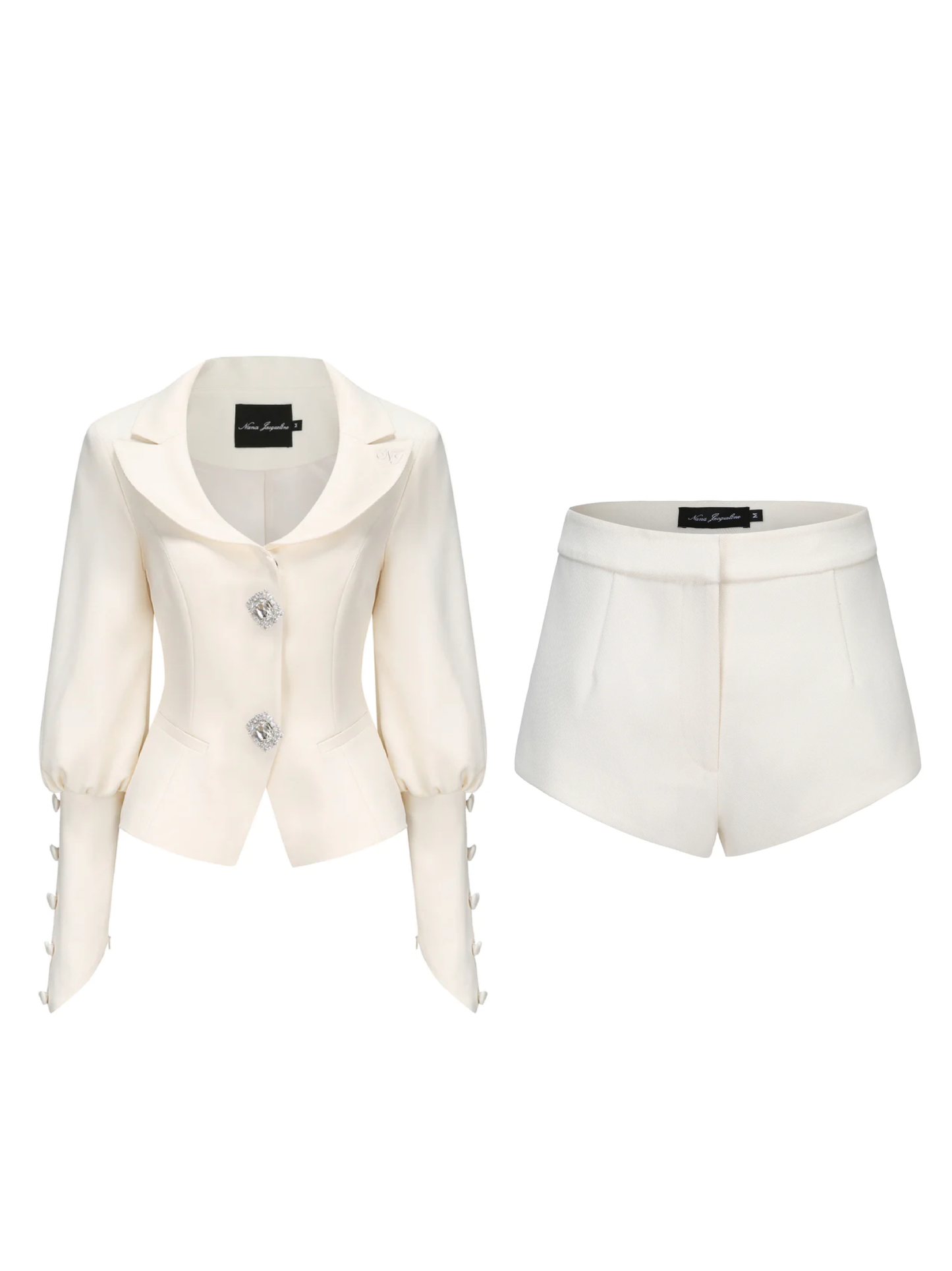 Annica Blazer + Luciana Shorts Set (White)