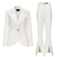 Elle Blazer + Pants Set (White)