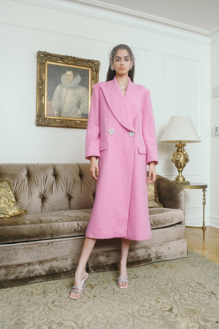 Gabriella Coat in Pink Nana Jacqueline Designer Wear