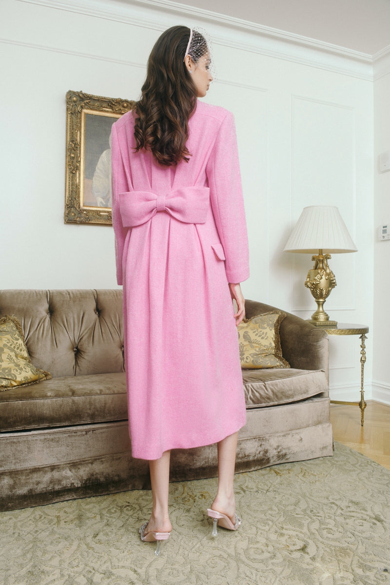 Pink store designer coat