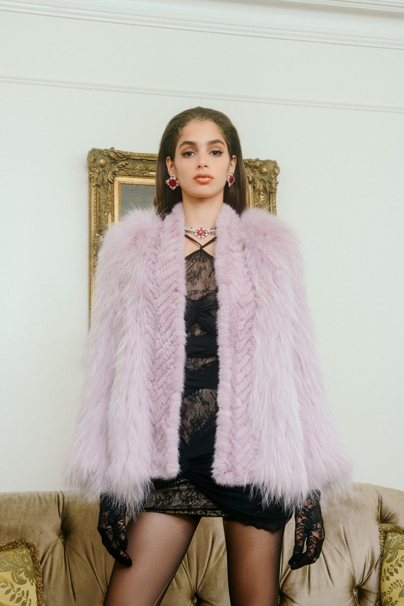 Stella Purple Fur Coat
