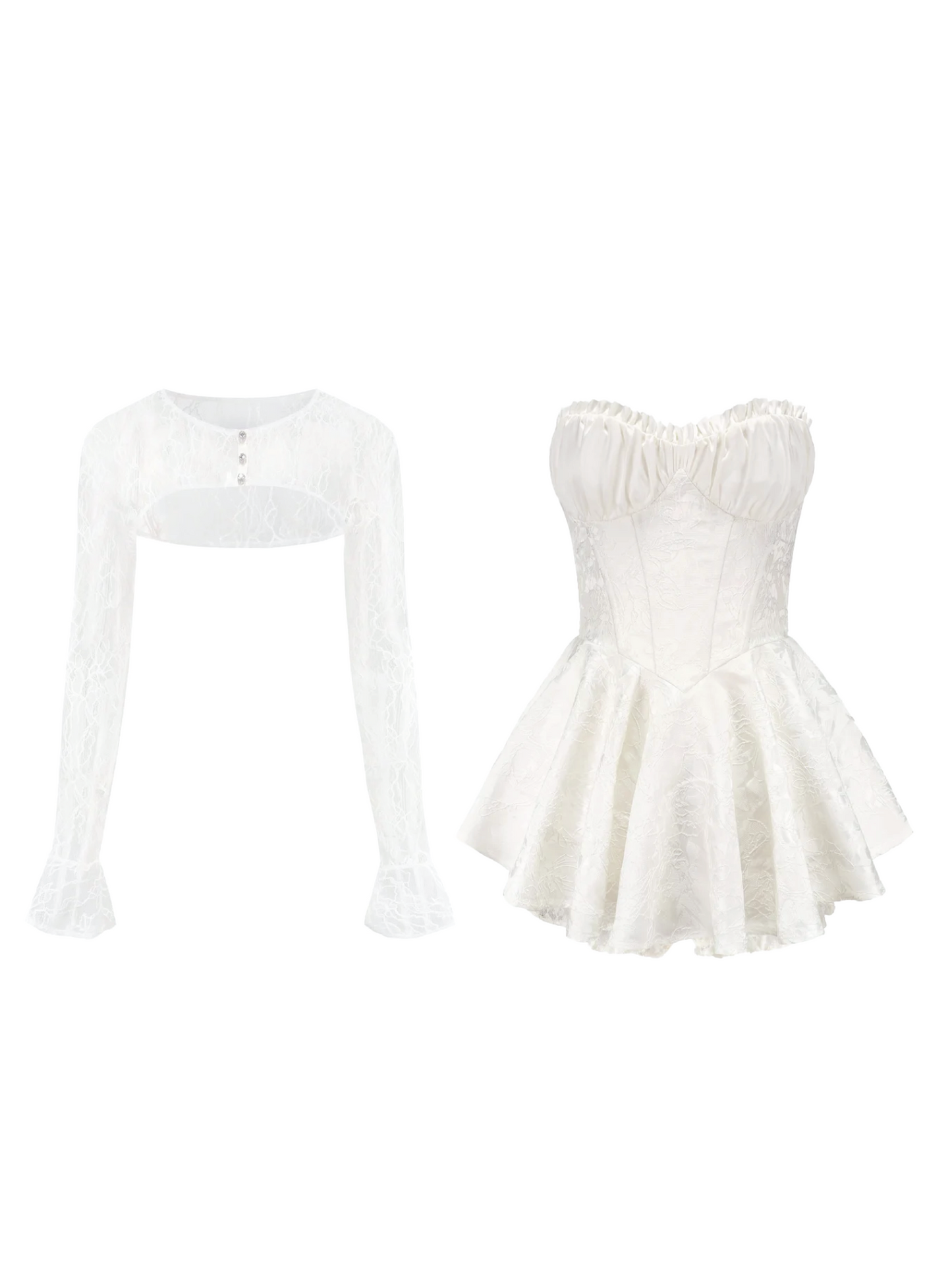 Airina Dress + Jilly Cover (White)