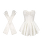 Airina Dress + Aubrey Gloves (White)