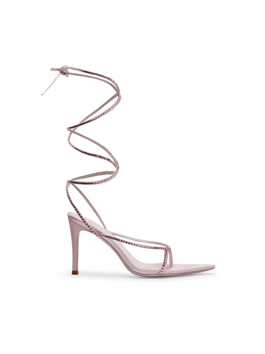 Valentina Strappy Lace Up Heels (Pink) (Final Sale)