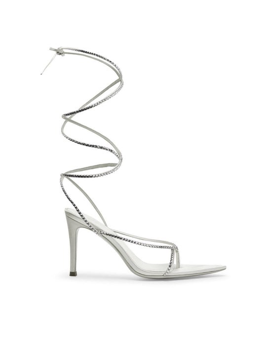 Valentina Strappy Lace Up Heels (White) (Final Sale)